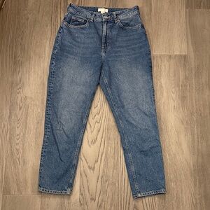 H&M Blue High Rise Straight Leg Jeans